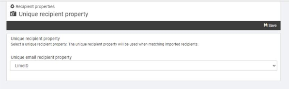 unique recipient property